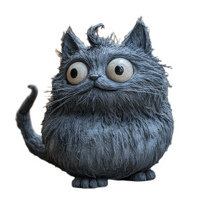 Spooky Clay Cat Vinyl Car Decal Sticker – Waterproof & UV-Resistant 8"