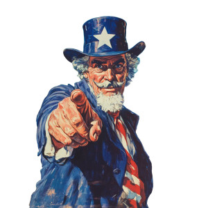 Uncle Sam Poster V9 Vinyl Car Decal Sticker – Waterproof & UV-Resistant 8"