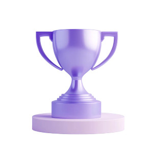 Simple 3D Trophy Vinyl Car Decal Sticker – Waterproof & UV-Resistant 8"