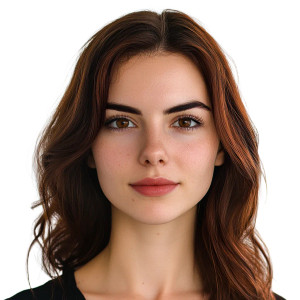 Young Woman Portrait V12 Vinyl Car Decal Sticker – Waterproof & UV-Resistant 8"