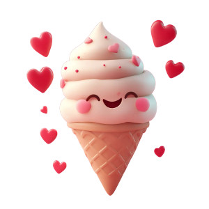 Valentine'S Ice Cream Vinyl Car Decal Sticker – Waterproof & UV-Resistant 8"