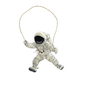 Kid Astronaut Jumping Vinyl Car Decal Sticker – Waterproof & UV-Resistant 8" Kid Astronaut Jumping Vinyl Car Decal Sticker – Waterproof & UV-Resistant 8"