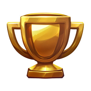 Gold Trophy Icon V6 Vinyl Car Decal Sticker – Waterproof & UV-Resistant 8"