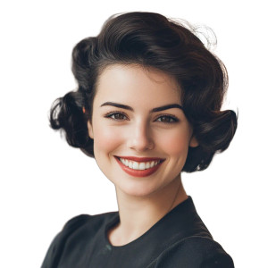 1950'S Smiling Woman Vinyl Car Decal Sticker – Waterproof & UV-Resistant 8" 1950'S Smiling Woman Vinyl Car Decal Sticker – Waterproof & UV-Resistant 8"
