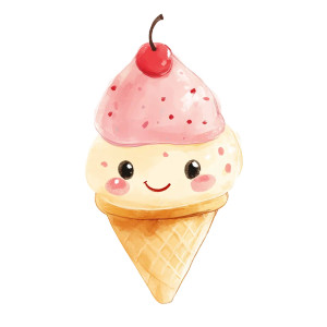 Cartoon Ice Cream V5 Vinyl Car Decal Sticker – Waterproof & UV-Resistant 8"