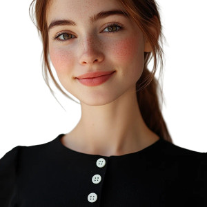 Young Model Portrait Vinyl Car Decal Sticker – Waterproof & UV-Resistant 8"