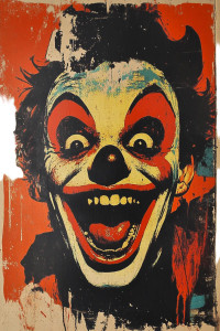 Horror Clown Poster Vinyl Car Decal Sticker – Waterproof & UV-Resistant 8"