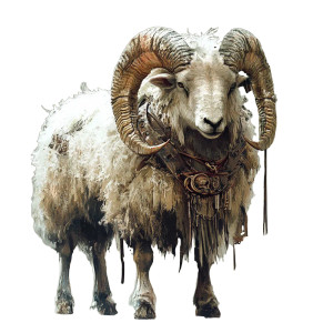 Barbarian Sheep Vinyl Car Decal Sticker – Waterproof & UV-Resistant 8"