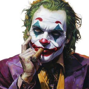 Joker Portrait Painting Vinyl Car Decal Sticker – Waterproof & UV-Resistant 8"