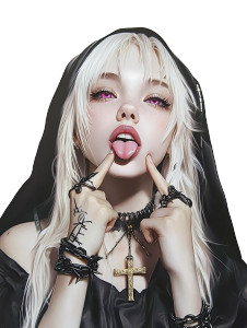 Cute Blonde Nun Vinyl Car Decal Sticker – Waterproof & UV-Resistant 8" Cute Blonde Nun Vinyl Car Decal Sticker – Waterproof & UV-Resistant 8"