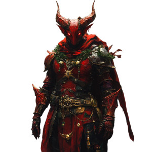 Infernal Tiefling Armor Vinyl Car Decal Sticker – Waterproof & UV-Resistant 8"