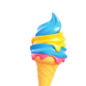 Floating Ice Cream Vinyl Car Decal Sticker – Waterproof & UV-Resistant 8"