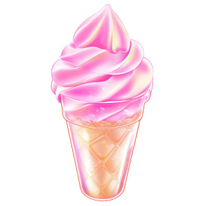 Pink Ice Cream Vinyl Car Decal Sticker – Waterproof & UV-Resistant 8"