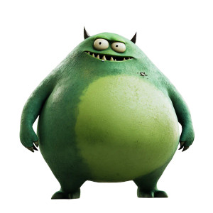 Fat Green Monster Vinyl Car Decal Sticker – Waterproof & UV-Resistant 8"