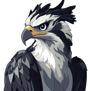 Vector Harpy Eagle Vinyl Car Decal Sticker – Waterproof & UV-Resistant 8"