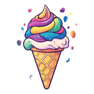 Gelato Cone Vinyl Car Decal Sticker – Waterproof & UV-Resistant 8" Gelato Cone Vinyl Car Decal Sticker – Waterproof & UV-Resistant 8"