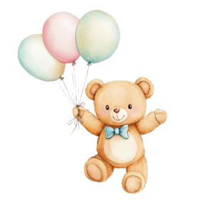 Floating Teddy Bear Vinyl Car Decal Sticker – Waterproof & UV-Resistant 8" Floating Teddy Bear Vinyl Car Decal Sticker – Waterproof & UV-Resistant 8"