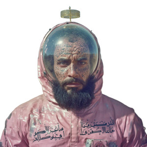 Surreal Cosmic Warrior Vinyl Car Decal Sticker – Waterproof & UV-Resistant 8"