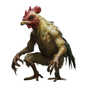 Chicken Humanoid Vinyl Car Decal Sticker – Waterproof & UV-Resistant 8"