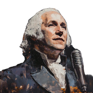 George Washington Singing V2 Vinyl Car Decal Sticker – Waterproof & UV-Resistant 8"
