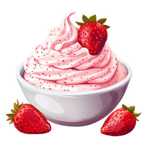 Strawberry Yogurt Splash Vinyl Car Decal Sticker – Waterproof & UV-Resistant 8"