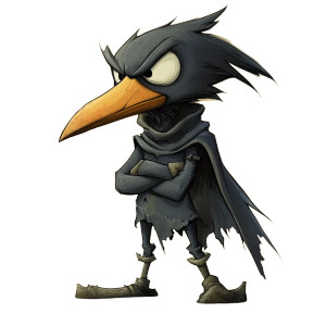 Cartoon Rook Thief Vinyl Car Decal Sticker – Waterproof & UV-Resistant 8"