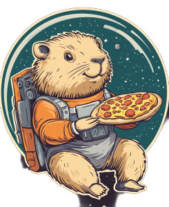 Capybara Eats Pizza Vinyl Car Decal Sticker – Waterproof & UV-Resistant 8" Capybara Eats Pizza Vinyl Car Decal Sticker – Waterproof & UV-Resistant 8"