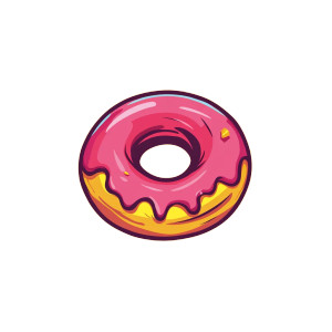 Donut Logo Vinyl Car Decal Sticker – Waterproof & UV-Resistant 8"