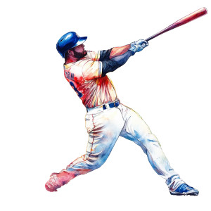 Swinging Baseball Player V3 Vinyl Car Decal Sticker – Waterproof & UV-Resistant 8"