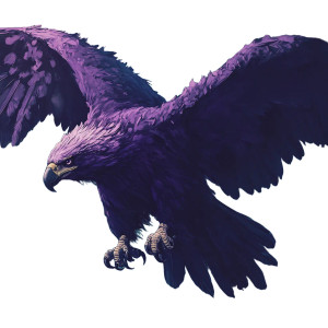 Purple Giant Eagle Vinyl Car Decal Sticker – Waterproof & UV-Resistant 8"