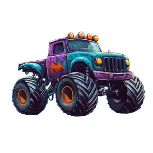 Monster Truck V2 Vinyl Car Decal Sticker – Waterproof & UV-Resistant 8"