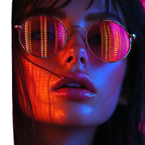 Disco Neon Woman Vinyl Car Decal Sticker – Waterproof & UV-Resistant 8"