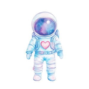 Cute Astronaut Suit Vinyl Car Decal Sticker – Waterproof & UV-Resistant 8"