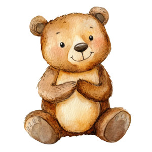 Cute Bear Clipart Vinyl Car Decal Sticker – Waterproof & UV-Resistant 8"