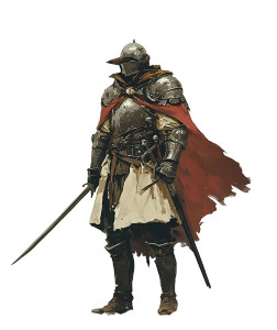 Fantasy Battle Squire Vinyl Car Decal Sticker – Waterproof & UV-Resistant 8"