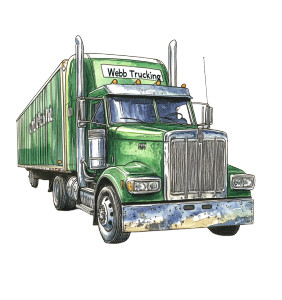 Webb Trucking Truck Vinyl Car Decal Sticker – Waterproof & UV-Resistant 8" Webb Trucking Truck Vinyl Car Decal Sticker – Waterproof & UV-Resistant 8"