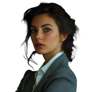 Woman In Suit Vinyl Car Decal Sticker – Waterproof & UV-Resistant 8"