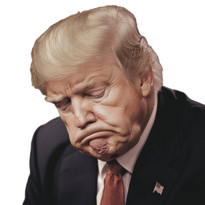 Depressed Donald Vinyl Car Decal Sticker – Waterproof & UV-Resistant 8"