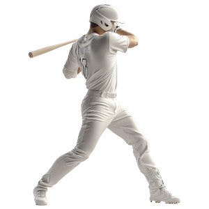 Baseball Player Swing V6 Vinyl Car Decal Sticker – Waterproof & UV-Resistant 8"
