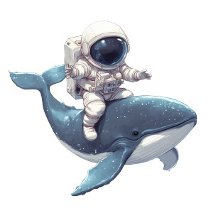 Chibi Astronaut Whale Vinyl Car Decal Sticker – Waterproof & UV-Resistant 8" Chibi Astronaut Whale Vinyl Car Decal Sticker – Waterproof & UV-Resistant 8"
