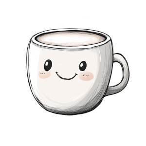 Smiling Coffee Cup Vinyl Car Decal Sticker – Waterproof & UV-Resistant 8" Smiling Coffee Cup Vinyl Car Decal Sticker – Waterproof & UV-Resistant 8"