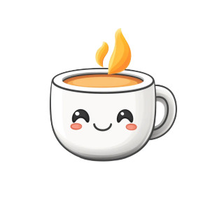 Minimalistic Mug Logo Vinyl Car Decal Sticker – Waterproof & UV-Resistant 8"