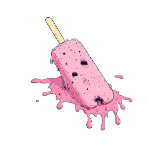 Melted Popsicle Art Vinyl Car Decal Sticker – Waterproof & UV-Resistant 8"