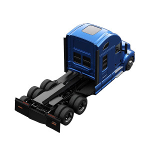 Electric Blue Semi-Truck Vinyl Car Decal Sticker – Waterproof & UV-Resistant 8"