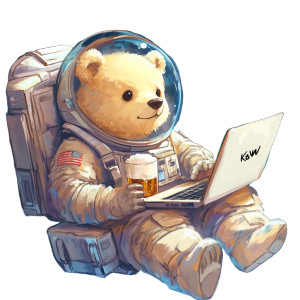 Bear Lawyer In Space Vinyl Car Decal Sticker – Waterproof & UV-Resistant 8"