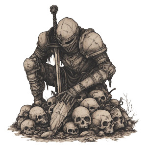 Knight On Skulls Vinyl Car Decal Sticker – Waterproof & UV-Resistant 8"