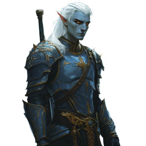 Astral Elf Warrior Vinyl Car Decal Sticker – Waterproof & UV-Resistant 8"