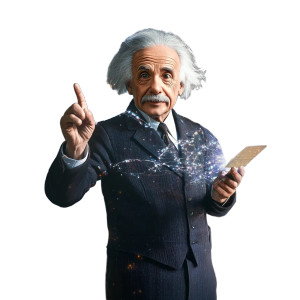 Einstein Business Visionary Vinyl Car Decal Sticker – Waterproof & UV-Resistant 8"