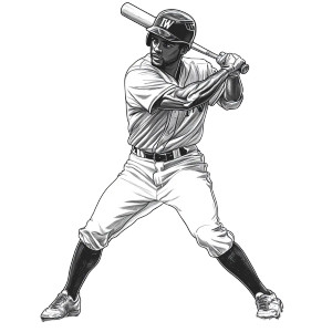 Handsome Baseball Batter Vinyl Car Decal Sticker – Waterproof & UV-Resistant 8"