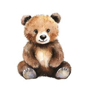 Cute Brown Bear Vinyl Car Decal Sticker – Waterproof & UV-Resistant 8"